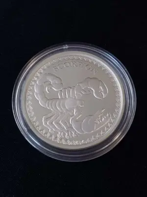 Обява: Чад 2022 - 500 франка CFA – скорпион 1 OZ , Сребърна монета