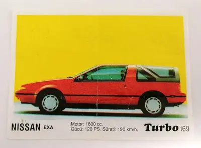 Обява: ⭐ Картинка Turbo Турбо черно 169 Nissan Exa ⭐