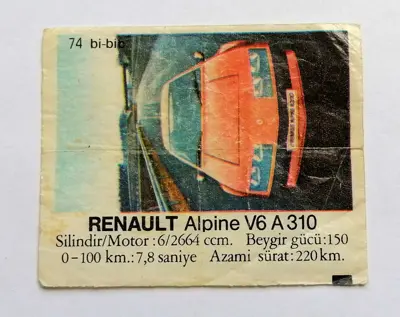Обява: ⭐ Картинка Би-Бип 74 Renault Alpine V6 A310 ⭐