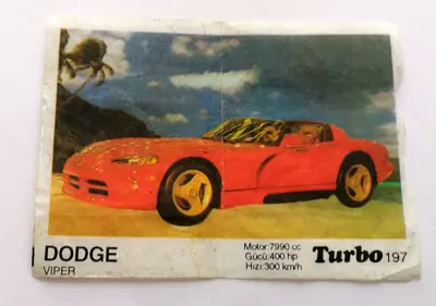 Обява: ⭐ Картинка Turbo Турбо черно 197 Dodge Viper ⭐
