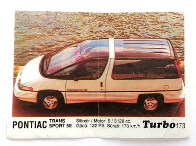 Обява: ⭐ Картинка Turbo Турбо черно 173 Pontiac Trans Sport ⭐