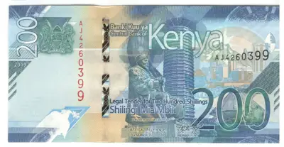 Снимка за обява „Kenya-200 Shillings-2019-P# 54a-Paper"