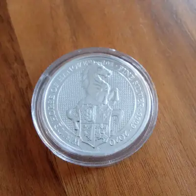 Снимка за обява „Сребро 2 oz White horse of Hanover 2020"