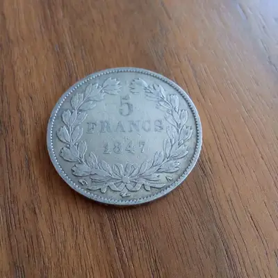 Снимка за обява „5 франка 1847 Франция"