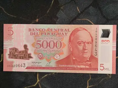 Снимка за обява „Банкнота - Парагвай - 5000 песо UNC | 2022г."