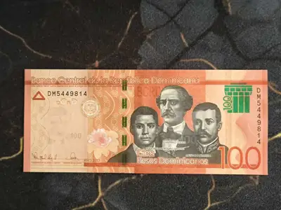 Снимка за обява „Банкнота - Доминикана - 100 песо UNC | 2023г."