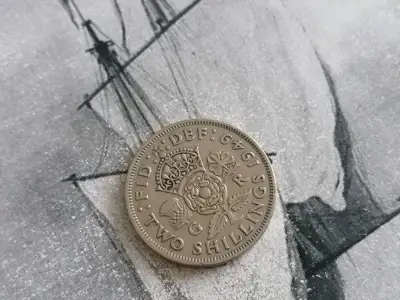 Снимка за обява „Монета - Великобритания - 2 шилинга | 1949г."