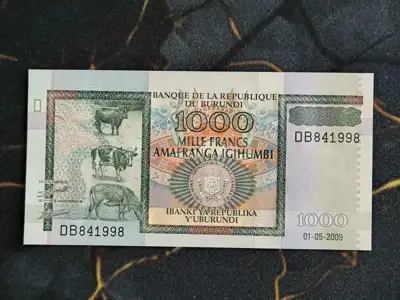 Снимка за обява „Банкнота - Бурунди - 1000 франка UNC | 2009г."