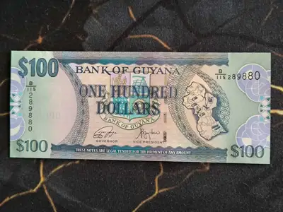 Снимка за обява „Банкнота - Гвиана - 100 долара UNC | 2022г."