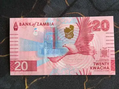 Снимка за обява „Банкнота - Замбия - 20 квача UNC | 2025г."
