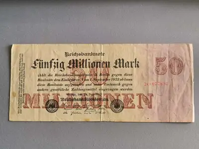 Снимка за обява „Райх банкнота - Германия - 50 000 000 марки | 1923г."