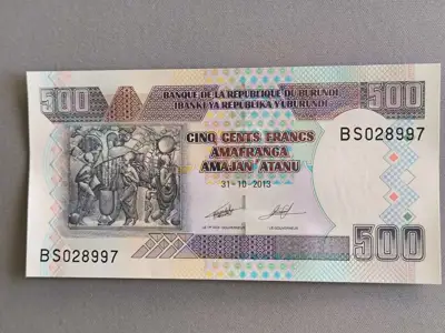 Снимка за обява „Банкнота - Бурунди - 500 франка UNC | 2013г."
