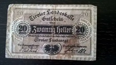 Снимка за обява „Банкнота - Австрия - 20 хелера | 1920г."