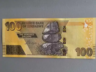 Снимка за обява „Банкнота - Зимбабве - 100 долара UNC | 2020г."