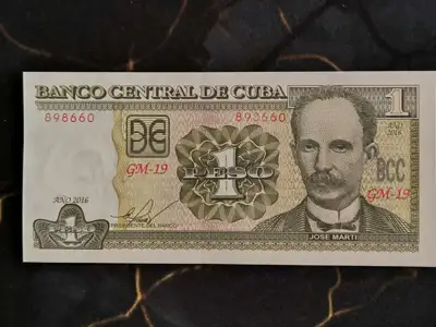 Снимка за обява „Банкнота - Куба - 1 песо UNC | 2016г."