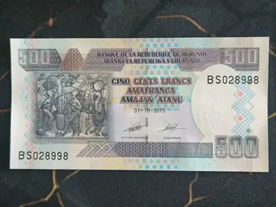 Снимка за обява „Банкнота - Бурунди - 500 франка UNC | 2013г."