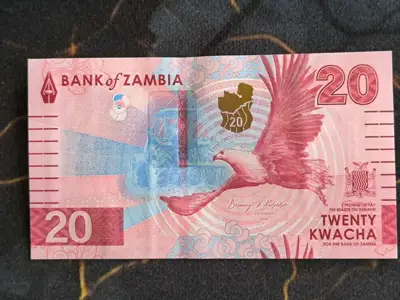 Снимка за обява „Банкнота - Замбия - 20 квача UNC | 2025г."