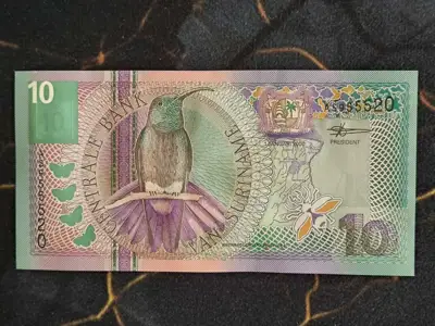 Снимка за обява „Банкнота - Суринам - 10 гулдена UNC | 2000г."