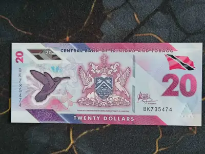 Снимка за обява „Банкнота - Тринидад и Тобаго - 20 доларa UNC | 2020г."