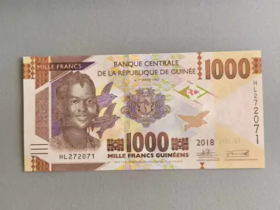 Снимка за обява „Банкнота - Гвинея - 1000 франка UNC | 2018г."