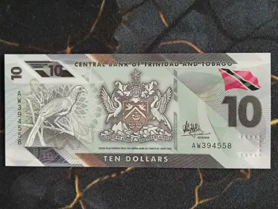 Снимка за обява „Банкнота - Тринидад и Тобаго - 10 доларa UNC | 2020г"