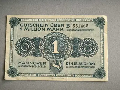Снимка за обява „Райх банкнота - Германия (Саксония) - 1 000 000 марки | 1923г."