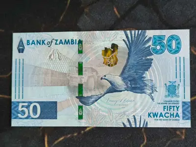 Снимка за обява „Банкнота - Замбия - 50 квача UNC | 2024г."