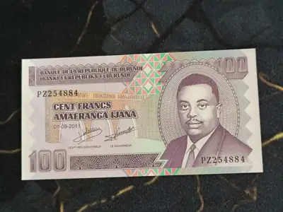 Снимка за обява „Банкнота - Бурунди - 100 франка UNC | 2011г."