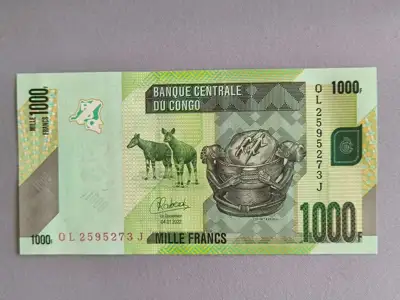 Снимка за обява „Банкнота - Конго - 1000 франка UNC | 2022г."