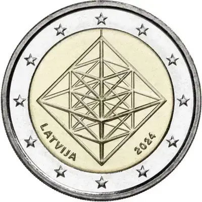 Снимка за обява „Латвия 2024 – 2 евро - Пузурис - Строу Мобил UNC"