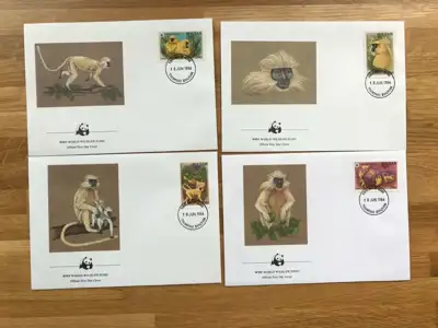 Снимка за обява „Бутан 1984 - 4 броя FDC Комплектна серия - WWF"