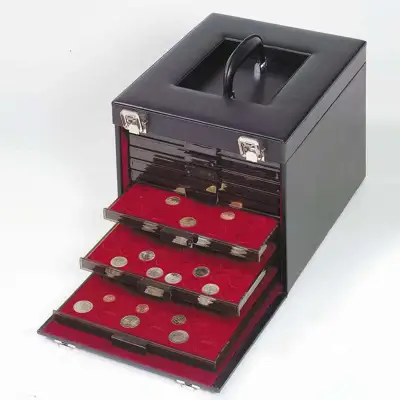 Снимка за обява „Leuchtturm - CARGO MB 10 Луксозен кожен куфар от естествена кожа за 10 MB кутии"