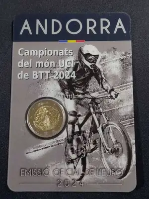 Снимка за обява „Андора 2024 - 2 евро - Световно първенство на UCI по планинско колоездене BU"