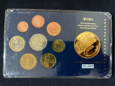 Снимка за обява „Гърция 2002-2006 - Евро сет - комплектна серия от 1 цент до 2 евро + възпоменателен медал"