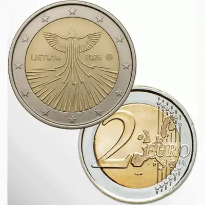Снимка за обява „Литва 2026 - 2 евро - Енергийна независимост на Литва UNC"