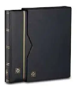 Снимка за обява „Leuchtturm Premium албум за марки LUX 16 черни листа + кутия / касета черен"