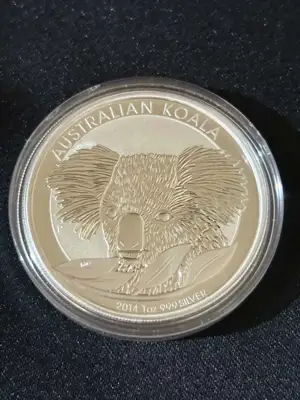 Снимка за обява „Австралия 2014 - 1 долар – Коала , 1 OZ – Сребърна монета"