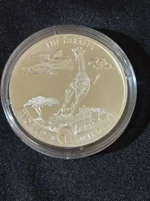 Снимка за обява „Демократична Република Конго 2019 – 20 франка – Жираф 1 OZ"