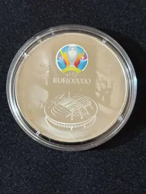 Снимка за обява „Русия 2021 – 3 рубли - UEFA EURO 2020 – Сребърна монета 1 OZ"