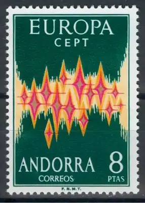 Снимка за обява „Андора Испанска 1972 Европа - чиста марка"