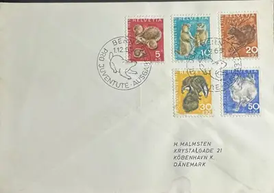 Снимка за обява „Швейцария 1965 Фауна"