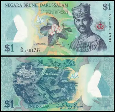 Снимка за обява „🇧🇳 Бруней 2013 1 рингит полимер UNC нова 🇧🇳"