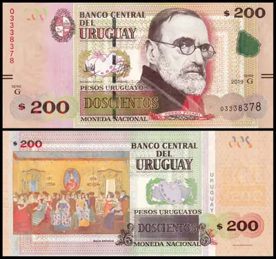 Снимка за обява „🇺🇾 Уругвай 2019 200 песос UNC нова 🇺🇾"