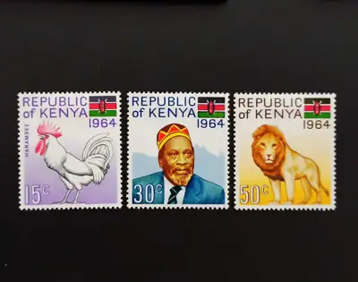 Снимка за обява „🇰🇪 Кения 1964 15,30 и 50 цента Ден на Републиката 🇰🇪"