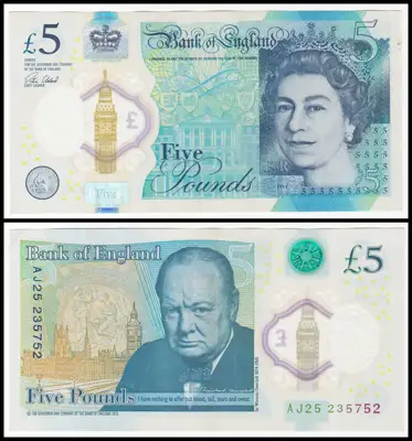 Снимка за обява „🇬🇧 Великобритания 2015 5 паунда 🇬🇧"