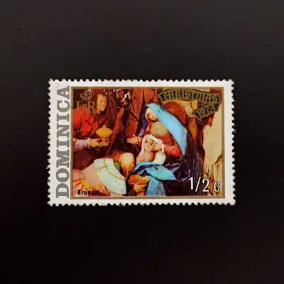 Снимка за обява „🇩🇲 Доминика 1973 1/2 цента Коледа Картини 🇩🇲"