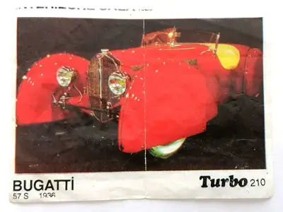 Снимка за обява „⭐ Картинка Turbo Турбо черно 210 Bugatti 57 S 1936 ⭐"