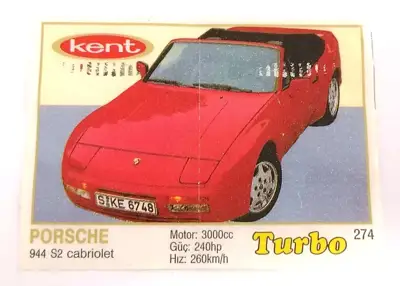 Снимка за обява „⭐ Картинка Turbo Турбо жълто 274 Porsche 944 S2 ⭐"