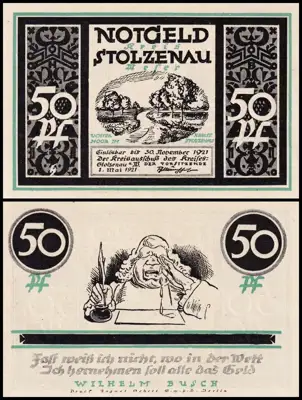 Снимка за обява „🇩🇪 Германия Stolzenau 1921 50 пфенинга UNC нова 🇩🇪"