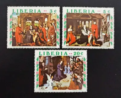 Снимка за обява „🇱🇷 Либерия 1970 3,5 и 20 цента Готически Картини 🇱🇷"